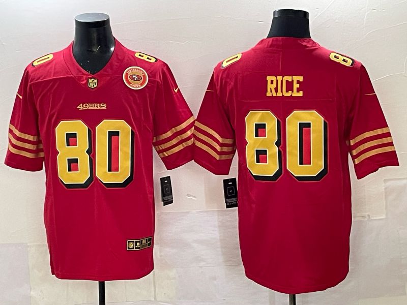 Men Nike San Francisco 49ers #80 Rice Red Limited NFL 2025 Jersey 0022